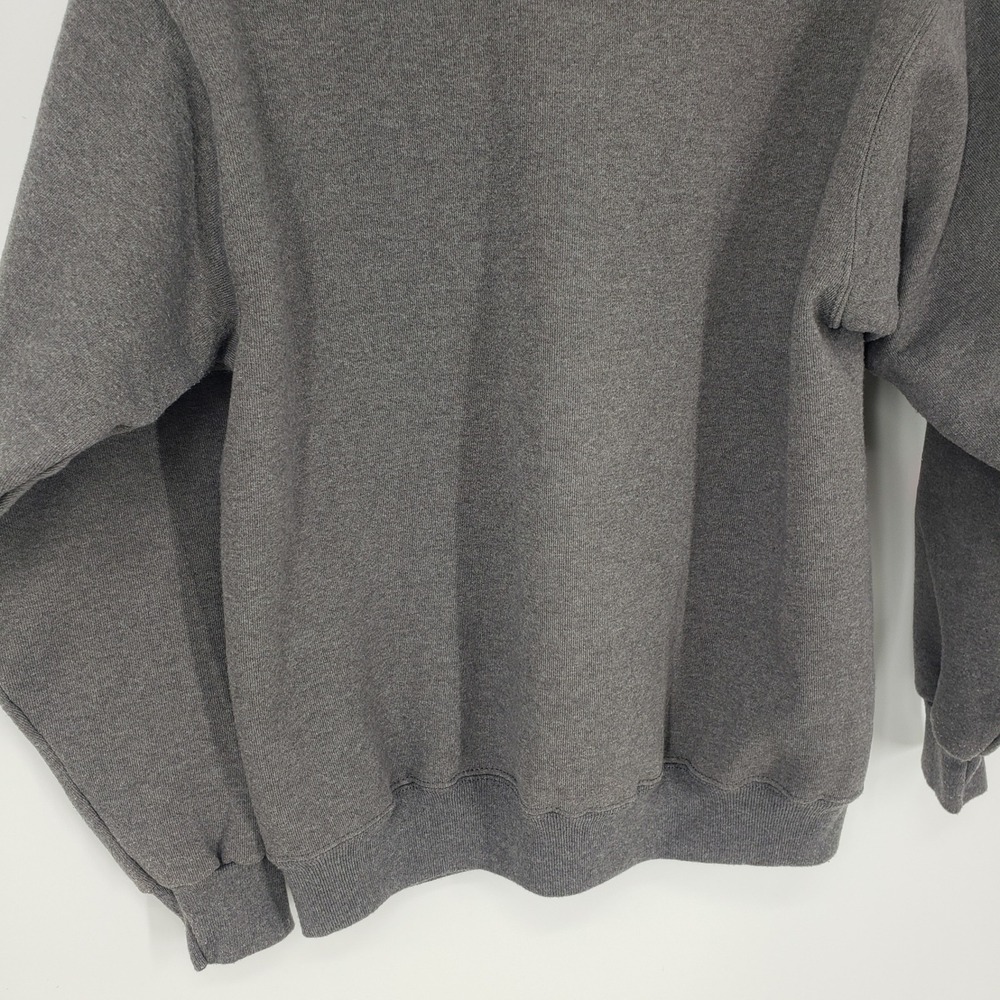 Vintage 90s Hanes Floral Rose Sweatshirt Womens Large Gray Glitter Crew Neck USA - Picture 7 of 9